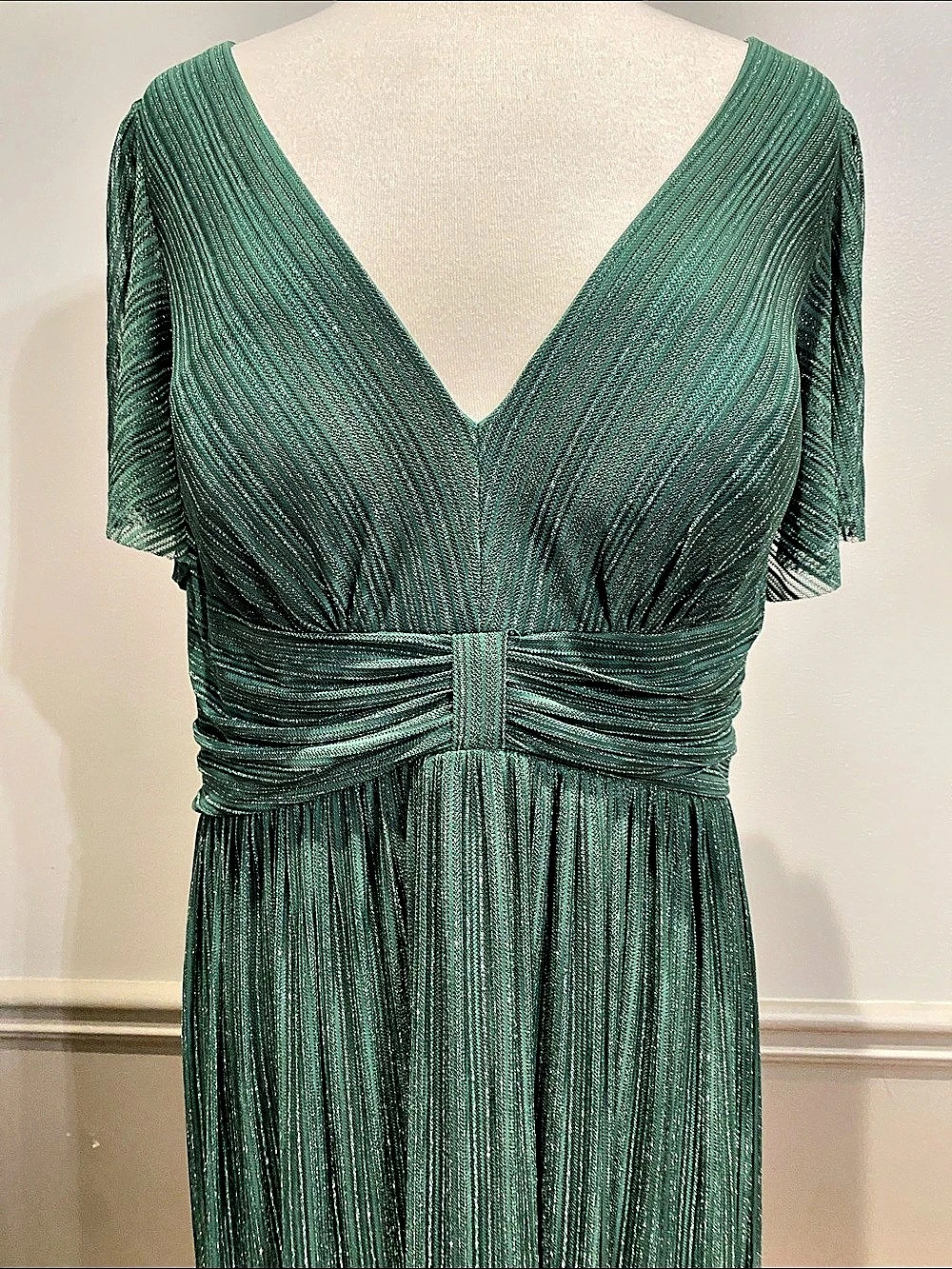 Ever Pretty V-Neck Glitter Short Sleeves Formal Evening Dress with Empire Waist - Picture 10 of 13